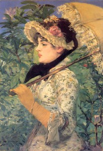 Spring (Study of Jeanne Demarsy) - Edouard Manet - WikiArt.org