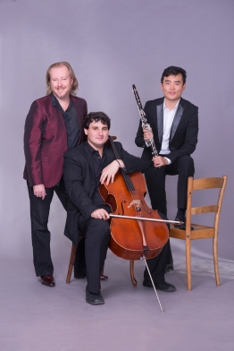 The Trio Frontier, from left, Christopher Duigan (piano), Aristide du Plessis (cello) and Junnan Sun (clarinet). Photo: Val Adamson